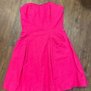 Lilly Pulitzer pink strapless dress